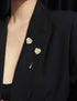 Crystal Alloy Rose Flower Lapel Pins Button Pin Groom Boutonniere for Wedding Floral Brooch Pin Set for Women Men...
