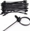 Push Mount Zip Ties, 8 inch Cable Zip Tie Black Wire Tie with Push Pin Fir Tree Zip for Indoor and Outdoor (100 Pack)...