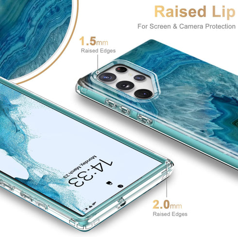 Esdot for Samsung Galaxy S22 Ultra Case,Military Grade Passing 21ft Drop Test,Rugged Cover with Fashion Designs for Women Girls,Protective Phone C...