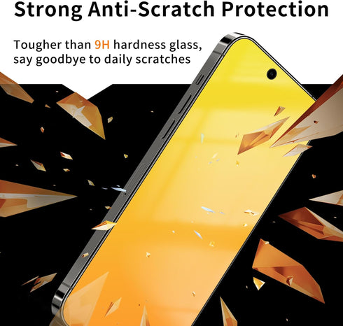 Privacy Screen Protector for iPhone 14 / iPhone 13 / iPhone 13 Pro, Anti-Spy Tempered Glass Gradient Colorful Private Mirror Anti Bluelight Full C...