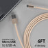 TalkWorks Micro USB Cable 6ft Long Android Cell Phone Charger Braided Heavy Duty Fast Charging Cord for Samsung Galaxy S6 / S7, Tablet, Bluetooth ...
