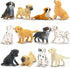 Toymany 12PCS Mini Dog Figurines Playset, Realistic Detailed Plastic Puppy Figures, Hand Painted Emulational Tiny Dogs Animals Toy Set, Cake Toppe...