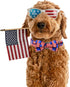 Elegant little tail Independence Day Dog Collar, Holiday Pet Collar with Bow Dog Durable Patriotic Dog Collars Pet Gift Adjustable Dog Collar for ...