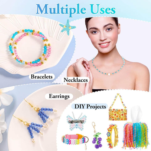 Paxcoo 5320Pcs Crystal Beads for Jewelry Making, Crystal Acrylic Beads Faceted Jewelry Beads Bicone Gem Beads jewel for Jewelry Making (4 MM)...