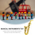 Kisangel Toy Trumpet 10pcs Miniature Saxophone Ornament Mini Plastic Musical Instrument for Mini Music Room(Saxophone) Toy Saxophone...