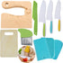 KOLODOGO 10 Pieces Wooden Kids Kitchen Knife Set, Include Wood Kids Knife Plastic Potato Slicers Cooking Knives Children's Safe Knifes Cake Scrape...