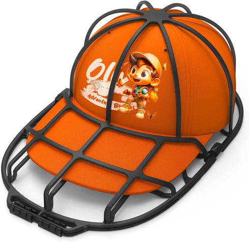 XQXA Hat Washer Cage - No Assembly Needed Hat Cleaner | Perfect Fit for Adult and Kids Hats | Ideal for Baseball Caps | Safe for Dishwasher and Wa...