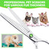 Dog Grooming Scissors 7.4" Thining Chunkers Shears Professional 440C Stainless Steel Pet Grooming Scissors with Offset Handle and Jewelled Screw, ...