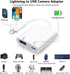 Lightning to USB Camera Adapter for iPhone with Lightning Charging Port USB 3.0 Female OTG Cable for iPad to Connect Card Reader USB Flash Drive U...