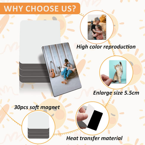 10pcs Sublimation Magnets Blanks, Enlarge 4 x 6 Inch Sublimation Refrigerator Magnet Blanks Personalized Fridge Decorative for Home Wall Decor DIY...
