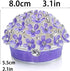 YU FENG 3inch Hinged Trinket Boxes Crystal Jeweled Enameled Purple Forget Me Not Flower Butterfly Trinket Jewelry Box for Women Girls...
