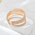 Bling Multilayer Chunky Twist Crystal Rhinestone Adjustable Cuff Bracelet Bangle for Women Wedding Formal Prom Jewelry Costume...