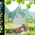 Hanging Bird Feeder, Clear Acrylic Window Birdfeeder with Chains, Squirrel Proof Decorate Triangle Outdoors Wild Bird Feeders for Finch, Warblers,...