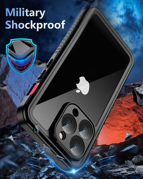 Oterkin for iPhone 15 Pro Case Waterproof,Shockproof Bumper iPhone 15 Pro Case with Built-in Screen Protector Anti-Scratches Anti-Dirt 360°Full Bo...