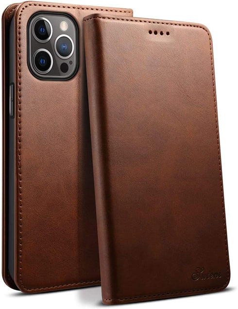 SINIANL Compatible with iPhone 12 Case, iPhone 12 Pro Wallet Case with Card Holder, Leather Book Folding Folio Case with Kickstand Magnetic Closur...