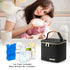 Insulated Bottle Bag with Ice Pack Fits 4 Large Baby Bottles Up to 5 Ounce, Cooler Bag Great for Nursing Mom Daycare-Black...