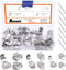 80Pcs 3 Sizes Stainless Steel Flat Blank Shoe Clips with Locking Pins Kit for DIY Supplies Crafting Shoe Clip Findings Hardware Accessories - 25mm...