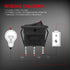 DaierTek Round Rocker Switch 12V 20A LED DC Round Shell 3 Pin with 12 Volt Red LED Lighted Automotive Car Truck Rocker Toggle Switch ON Off -5Pack...