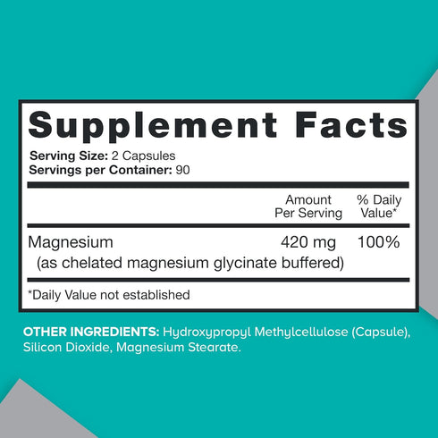 Qunol Magnesium Capsules 420mg, 100% DV, High Absorption Magnesium Supplement, Extra Strength, Bone and Muscle Health Supplement, 180 Count...
