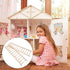 Veemoon 2pcs House Railing Furniture Props Decoration Fence Wooden Armrest Mini Decors/Doll Miniature for Role- Play Model: Handrails Small Dollho...