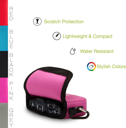 MegaGear ''Ultra Light'' Camera Case, Bag for Canon PowerShot G5 X G5X Digital Camera (HotPink, Neoprene) (MG684)...
