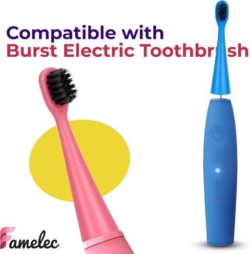 10Pcs for Burst Kids Replacement Heads, Perfect Fit for Burst Toothbrush Heads Kids, Ultra Soft Bristles for Deep Clean, Perfect for Burst Kids To...