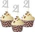 Sumerk 24PCS 21 Cupcake toppers Silver Glitter 21st Birthday Cupcake Picks Anniversary Party Decorations...