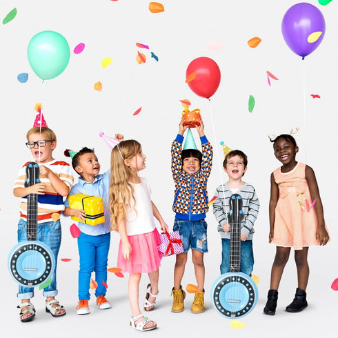 ibasenice 3pcs Inflatable Rock Star Ballons 80s 90s Party Decoration Inflatable Banjo Musical Instrument Party Props Blow up Inflate Rock Band for...