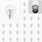 Mlici 24 Pack Clear Self-Adhesive Wall Hooks, 30lbs Heavy-Duty Sticky Hooks for Kitchen Bathroom, Without Nails Reusable Utility Hooks for Hanging...