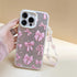 Aesthetic Bow Phone Case for Women Girls Cute Pink Ribbon Bow Phone Case for iPhone 13...