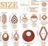 FASHEWELRY 20Pcs Wood Dangle Earrings Making Kit DIY Bohemian Earring Boho Charms Teardrop Rhombus Wooden Earring Blanks with Hooks & Jump Rings f...