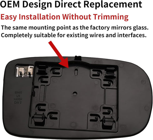 Driver Side Mirror Replacement for 2011-2017 Chrysler 200, 2012-2021 Chrysler 300, 2011-2021 Dodge Charger, 2012-2021 Dodge Challenger Mirrors Gla...