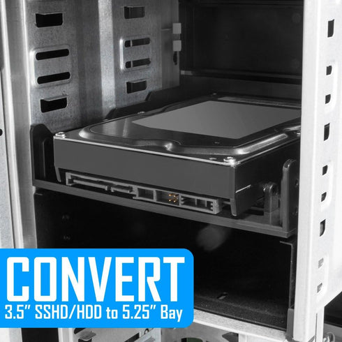 Kingwin SSD Hard Drive Mounting Kit Internal, Convert Any 3.5” Solid State Drive/HDD Into One 5.25 Inch Drive Bay. Mounting Screws Included, Quick...