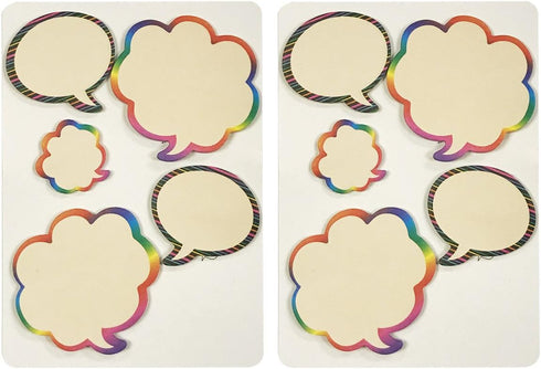 Wrapables Rainbow Thinking Bubble Sticky Notes (Set of 2)...