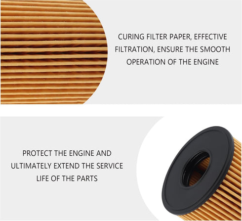2PCS Automotive Replacement Oil Filters OEM#26350-2S000,263502S000,Engine Oil Filter Compatible with Hyundai Santa Fe Sonata 2.5L,Kia K5 Sorento 2...