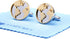 World Map Cufflinks - 3D Cut Stainless Steel with Gold Accents (Cufflinks Box Included)...