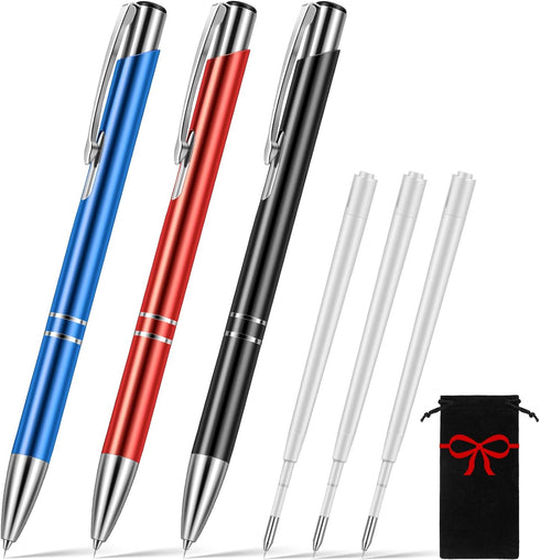 Zonon 3 Pieces Air Release Weeding Tool Pen Stainless Steel Retractable Vinyl Tool Pen with 3 Pieces Replace Refill for HTV Vinyl Craft Projects(B...