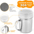 Accmor 2pcs Powdered Sugar Shaker Duster with Handle, Cinnamon Shaker Flour Sifter, 7oz Stainless Steel Fine Mesh Dredges Shakers for Cinnamon Flo...