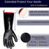 932°F Heat Resistant Gloves Non-Slip BBQ Gloves Waterproof Kitchen Gloves Fireproof Grilling Gloves Oil Resistant Barbecue Gloves Neoprene Coated ...