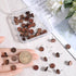 1 Box 50Pcs Wood Earring Stud Posts Wooden Earring Studs Blank Round Flat Pad Ear Studs with Ear Nuts and Loop Brown Earring Findings Posts for Je...
