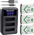 Kastar Battery x3 + Charger for Sony NP-BX1 HDR-AS200V HDR-AS30 HDR-AS300 HDR-AS50 HDR-CX240 HDR-CX405 HDR-CX440 HDR-GW66 HDR-GWP88 HDR-MV1 HDR-PJ...