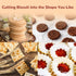 Ravioli Stamp Set (Set of 5), Ravioli Maker Cutter with Wooden Handle–for Ravioli, Pasta, Dumplings Lasagna, Pierogi, Leading Dough Cutter and Pre...