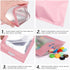 100 Pcs Resealable Mylar Bags with Clear Window Packaging Bags Foil Pouch Zipper Bag for Food Self Sealing Storage Supplies (Pink, 4.72x7.1 inches...