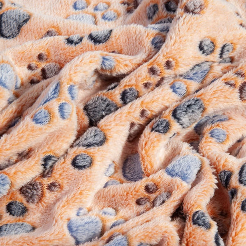 Pet Soft Blankets for Dogs - Fluffy Cats Dogs Blankets for Medium to Large Dogs, Cute Paw Print Pet Throw Puppy Blankets Fleece...
