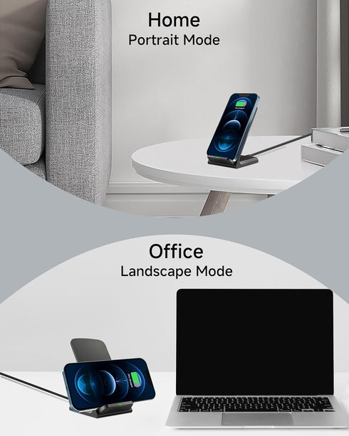 2024 Design Award Winner: Wireless Phone Charger for Android & Apple, 15W Fast Qi Charging Stand for iPhone 16 15 14 13 12 11 Pro Max Plus Samsung...