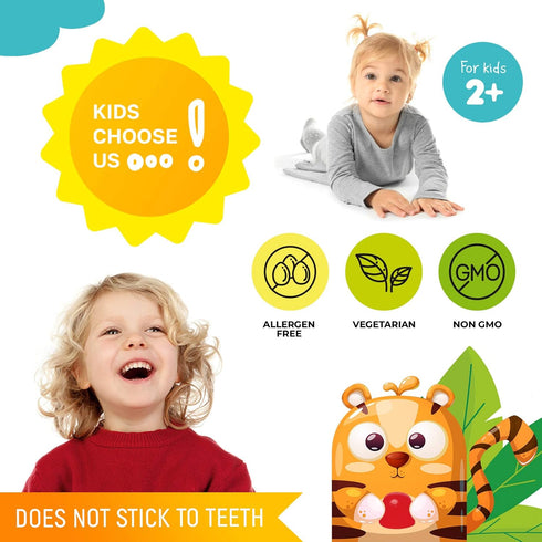 Vitamin D3 Gummies for Kids & Adults 2000 IU - High-Absorption Natural Vitamin D Kids Gummies Supplements 1000IU - Vegetarian Gelatin-Free Immune ...