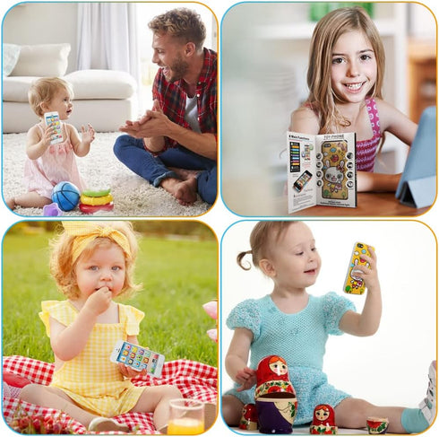 Baby Toy Phone for 12 to 36 Months Touch and Music Phone, Educational Toys & Gifts for Baby Kids Children, Play to Learn USB Recharable with 8 Fun...