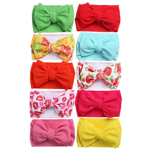 KIDOCHEESE Oversized Headbands with Large Hair Bows, Elastic Nylon Hairbands and Head Wraps for Baby Girls, Newborns, Infants, and Toddlers...