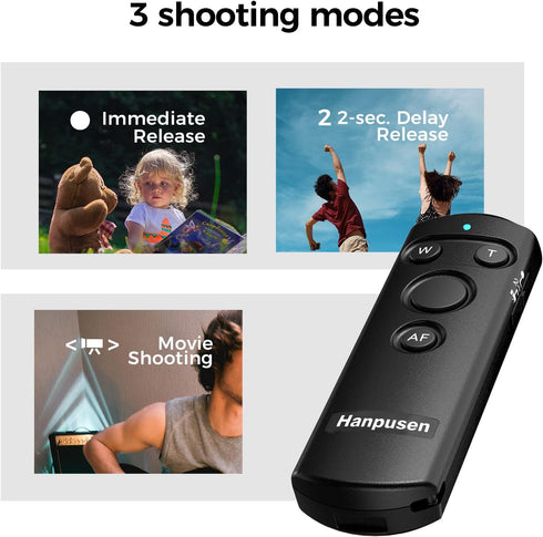 Camera Remote Shutter Release Control Wireless for Canon EOS R, RP, EOS R3, R5, M50, M6 Mark II, R3, R5, R6, 90D, 6D Mark II, 77D, Rebel SL3, SL2,...