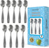 9 Piece Stainless Steel Kids Spoons - Child and Toddler Safe Flatware - Kids Utensil Set - Metal Kid Cutlery Set, Dinner Spoon Set for Dessert - I...
